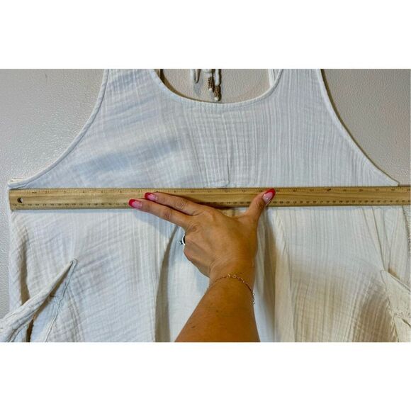 Free People Pina Colada Genevive Mini 3/4 Sleeves Tunic Dress Small - Picture 11 of 12